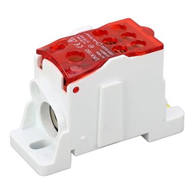 Imagem de Caixa de Distribuição de Bloco de Terminais, Caixa de Junção de Energia de Bloco de Terminais de Trilho Din 690V 160A Com Tampa Retardadora de Chama, Caixa de Terminais de Trilho