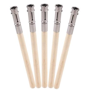 Imagem de GTHER 5 peças extensor de lápis tipo A, madeira, leve, cinza HB, unissex