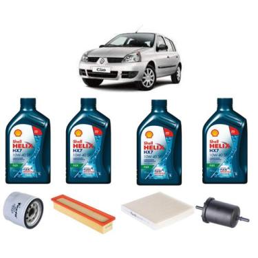 Imagem de Kit revisao troca de oleo renault clio 1.0 16v 2005 à 2012 - SHELL