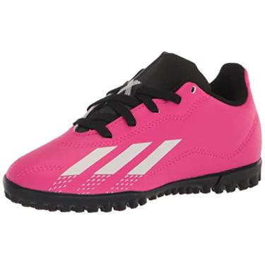 Imagem de adidas Tênis de futebol unissex X Speedportal.4 Turf, Team Shock Rosa/Branco/Preto, 17