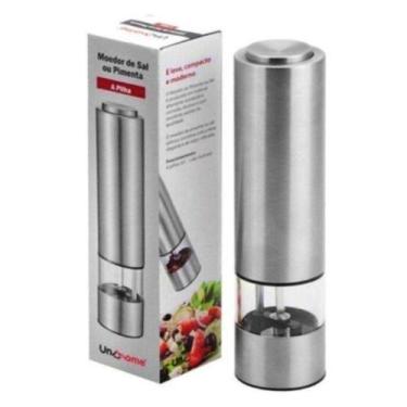 Imagem de Moedor De Sal Ou Pimenta Aço Inox Elétrico A Pilha Com Led - Kadê
