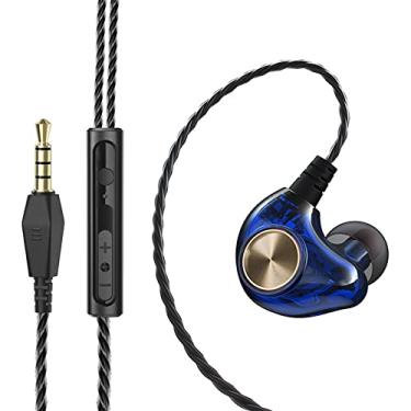 Imagem de K1 Fones de ouvido com fio 3,5 mm Híbrido HiFi Fone de ouvido estéreo Música Graves profundos Fone de ouvido com cancelamento de ruído