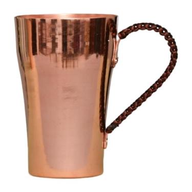 Imagem de DimyFew Caneca de Cobre, Caneca de Cobre Puro, 400ml, Caneca de água de Cobre Multifuncional, Caneca Moscow Mules para água Quente E Fria em Restaurante, com alça