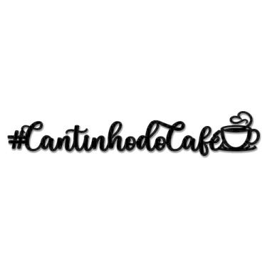Imagem de Cantinho do Café 3d Em Mdf 3mm Fita Adesiva Preta Fosca