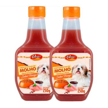 Imagem de Kit 2 Molho Especial para Ração de Cachorro Colosso Sabor Frango 250g