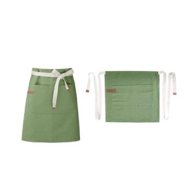 Imagem de Avental Verde Cintura Algodao Restaurante Bar Vegano 2un - CASA CHA