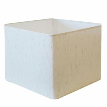 Imagem de Cúpula em tecido quadrada abajur luminária cp-4077 30/50x50cm linho be