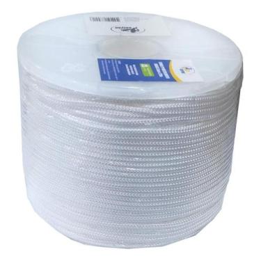 Imagem de Rolo 220m Corda 4mm Branca Varal Amarração Tela De Proteção - grepar