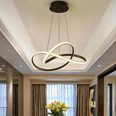 Imagem de Lustre Luminaria 3 em 1 para Sala 45w Pendente de LED Curve Bivolt 110