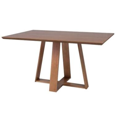 Imagem de Mesa de jantar Liris em madeira maciça - Bac Móveis, Natural