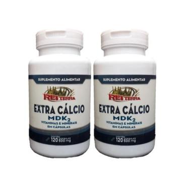 Imagem de 2 Potes de Extra Cálcio Mdk2 120 Cápsulas 500mg - Rei Terra