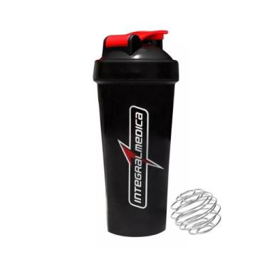 Imagem de Coqueteleira 600ml Academia Integralmédica C/ Mola Preta - INTEGRALMED