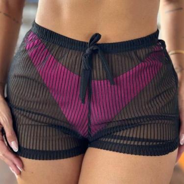 Imagem de Saida De Praia Shorts Feminino Verão Piscina Moda Blogueira - Like4you