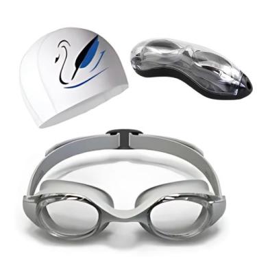 Imagem de Kit Natação Infantil Profissional Óculos + Touca e Estojo - Poolsy, Br