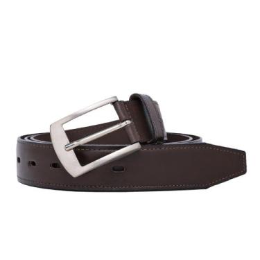 Imagem de Cinto Social Masculino Detalhes Ajuste Fivela Aço Reforçado Tamanho Aj
