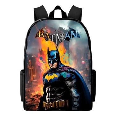 Imagem de Mochila Infantil Dia A Dia Masculina Batman Bolsa Escolar Lançamento T