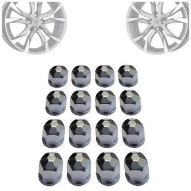 Imagem de Jogo Capa de Parafuso Roda Hexa 19mm Cromado Universal com 16 Unidades