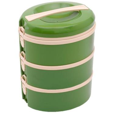 Imagem de Marmita Termica Pratik 3 Andares, Jogo de Pratos com Divisorias - Taum