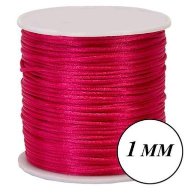 Imagem de Fio Cordão Cetim 100m Seda Rabo Rato de Rato 1mm - Rolos Vários Tamanh