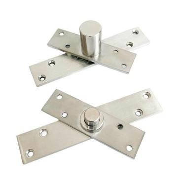 Imagem de Dobradiça Pivotante Para Portas Até 350kg Aço Inox Escovado - DECORPLA