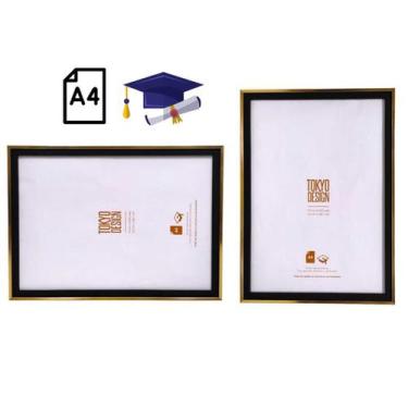 Imagem de Porta Retrato A4 Certificado Dilpoma 21x29,7 Mdf Minimalista - MultiA,