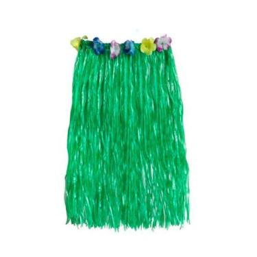 Imagem de Fantasia Saia Havaiana Hula Hula Colorida Adulta 60 Cm - Fantasias Car