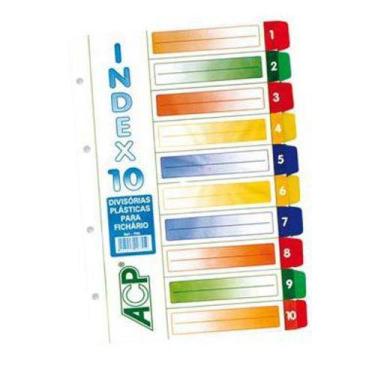 Imagem de Divisoria Plástica Para Fichário Com 10 Acp