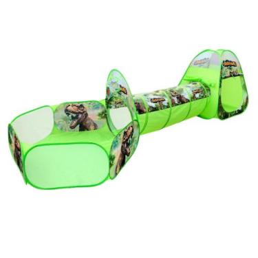 Imagem de Toca Barraca Infantil Colorida 3 Em 1 Túnel Piscina - DM Toys, Verde