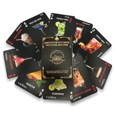 Imagem de OFFICIAL COCKTAIL CARDS: Conjunto de mini bar presentes de barman. Livro de receitas de bebidas mistas e atiradores acessórios de bar de álcool para a casa. Mais de 120 presentes de bar de coquetéis