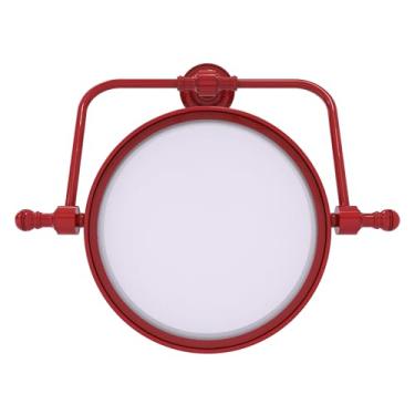 Imagem de Allied Brass RDM-4/3X-FER Retro Dot Collection Espelho de Maquiagem Giratório Montado na Parede 20 cm de Diâmetro com Ampliação de 3X, Carro de Bombeiro Vermelho