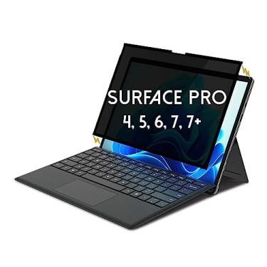 Imagem de ANBAC Protetor de tela de privacidade removível para Microsoft Surface Pro 7, 7 Plus, 6, 5 e 4 de 12,3 polegadas (2021/2018/2017/2015) - Potector de tela de segurança com bloqueio de luz azul | Papel