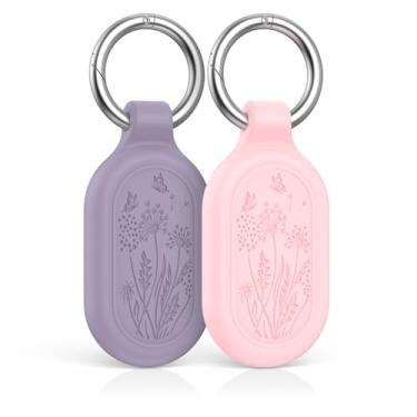 Imagem de Pacote com 2 capas para Samsung Galaxy SmartTag2, capa protetora completa de silicone à prova d'água TUDIOW resistente a arranhões para Smart Tag2 para chaves e carteira de bagagem de animais de