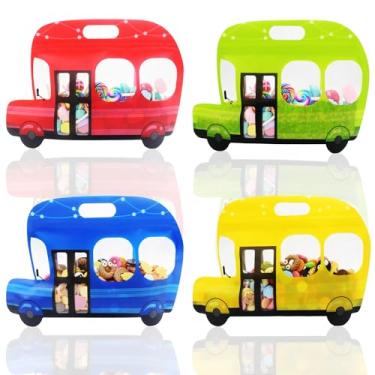 Imagem de KTBANBANNEY Pacote com 20 sacos de doces de plástico para presente de desenho animado com selo ziplock à prova d'água, bolsa de embalagem para chá de bebê, lembrancinha de festa de aniversário