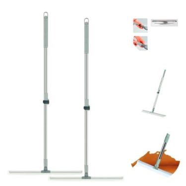 Imagem de 2 Vassouras Rodo Mágico Silicone Inox Flexível 180 Limpeza - Top