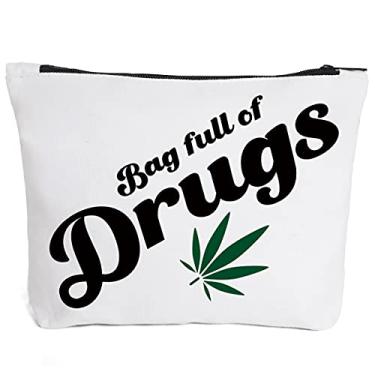 Imagem de IHopes+ Bolsa de cosméticos de maquiagem com zíper pode ser maquiagem cosmética bolsa de viagem de higiene pessoal estojo de maquiagem folha, Multicolor07, 9.5 x 7 inches, Ihopes