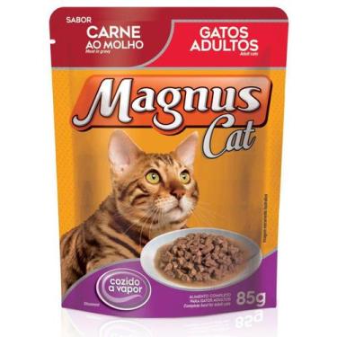 Imagem de Magnus Sache Gatos Adultos Carne Ao Molho - 85 Gr - Adimax Pet
