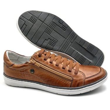 Imagem de Sapatos Casual Masculino de Couro Bmbrasil Sapatenis 608/14 Caramelo, 