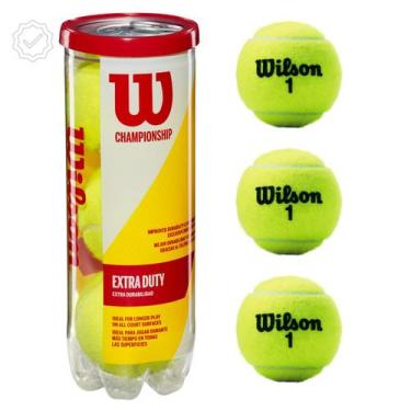 Imagem de Bola De Tênis Wilson Original Championship Tubo Com 3 Bolinhas Itf