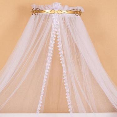 Imagem de Mosquiteiro Berco Bebe Com Dossel Rococo Invertido Dourado - Amora Cas