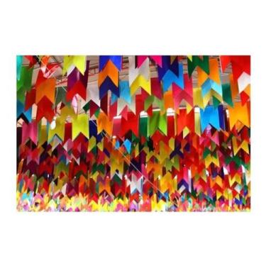 Imagem de 100 Metros Bandeirinha Papel Seda Festa Junina Decoração. - ART COLOR 