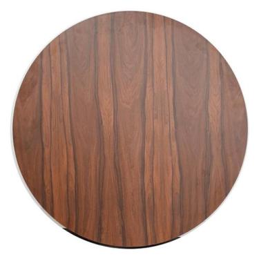 Imagem de Mesa de Jantar Cone 80 cm - Outros, Branco com Pau ferro