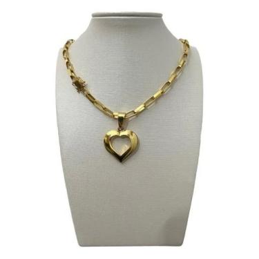 Imagem de Cordão 6mm Tijolinho Feminino + Pingente Banhado A Ouro 18k - ToJoia18