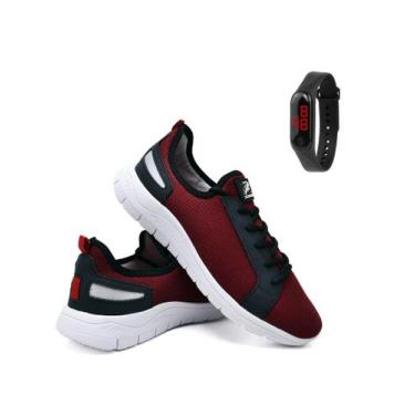 Imagem de Kit Tênis Sapatenis Adulto e Infantil Masculino Com Relogio Digital - 