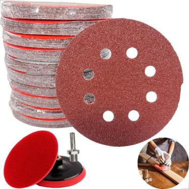 Imagem de Suporte P/ Furadeira E Esmerilhadeira + 100 Disco Lixa para madeira me