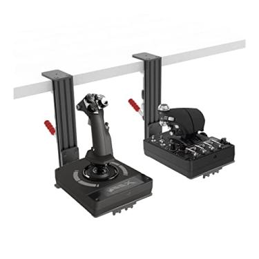 Imagem de Hikig 2 conjuntos de suporte de mesa para o joystick do jogo Flight Sim, Hotas compatível com Thrustmaster T-Flight Hotas, Thrustmaster T.16000M, Thrustmaster Hotas Warthog, Thrustmaster TCA, Thrustmaster MFD