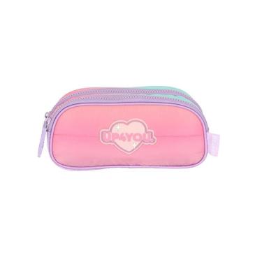 Imagem de Estojo Escolar 2 Divisórias Roxo Colors Up4You - Luxcel