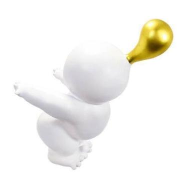 Imagem de Escultura Decorativa Enchendo Bexiga Maior Luxo - LUXdécor