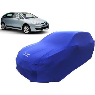 Imagem de Capa De Tecido Proteger Pintura Carro Citroen C4 Hatch - Mz, Azul