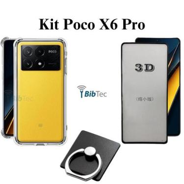Imagem de Kit Capa Transparente + Película 3D + Anel Suporte para Xiaomi X6 Pro 