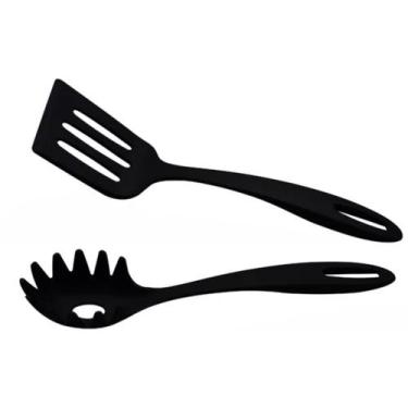 Imagem de Jogo Utensílios de Cozinha Nylon 2 Peças Preto Tramontina